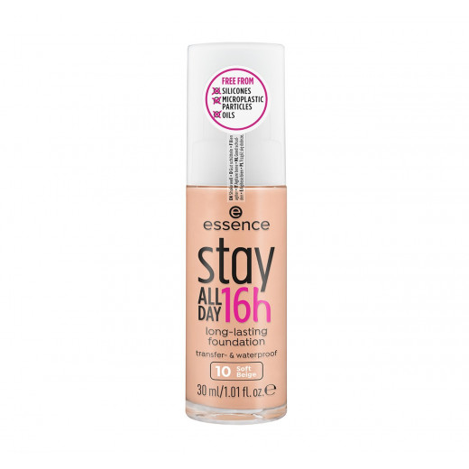 Essence Stay All Day 16h Long-lasting Foundation, 10,  30ml