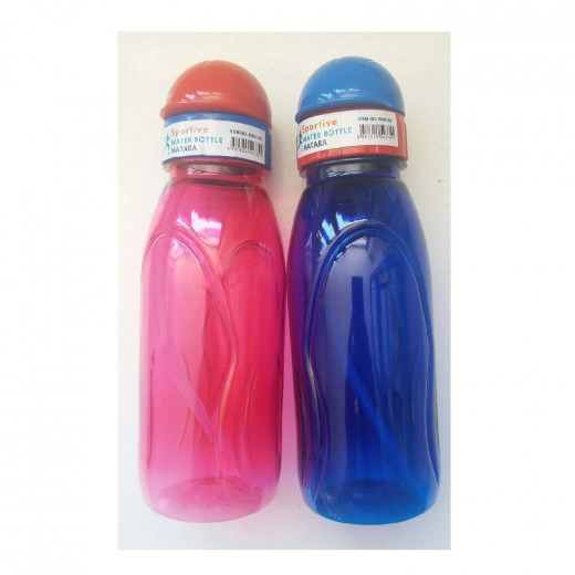 Sportive Bottle With Thin Stripet, Assorted Color, 1 Piece