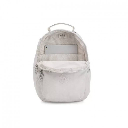 Kipling Seoul Backpack with Tablet Compartment Curiosity Small, Grey Color