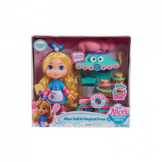 Disney Junior Alice's Wonderland Bakery and Magical Oven Playset with Doll and Accessories