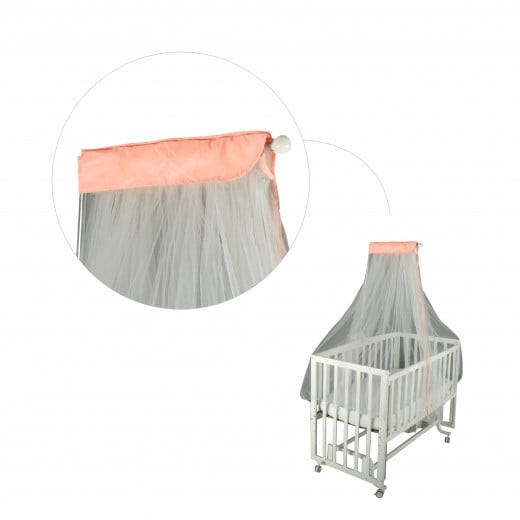 Baby Bed Mosquito Net Star L Shaped Pink