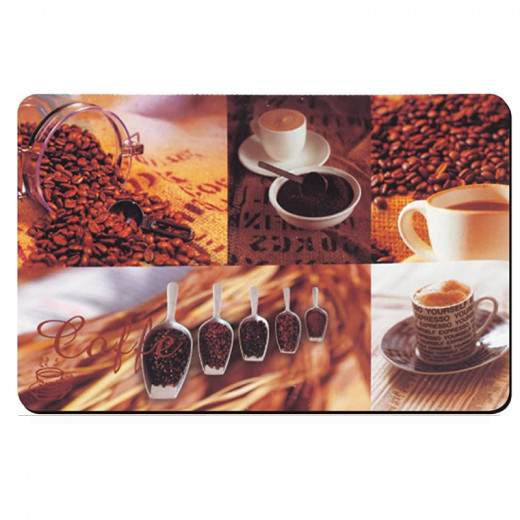 Kela Place Mat, Coffee Beans Design, Brown Color