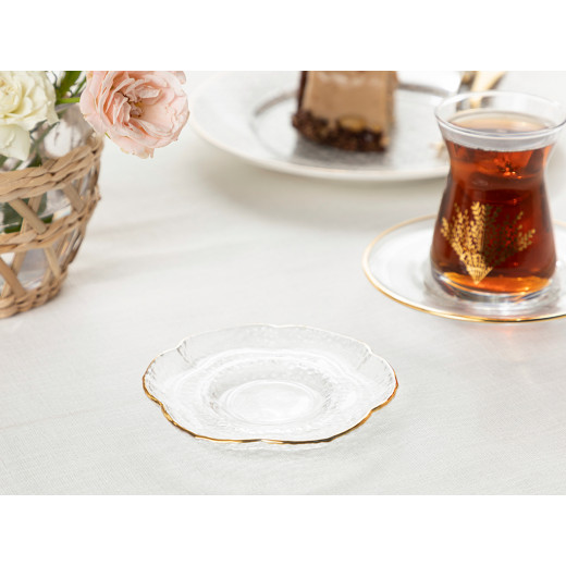 English Home Lyra Glass Appetizers Plate, 10cm