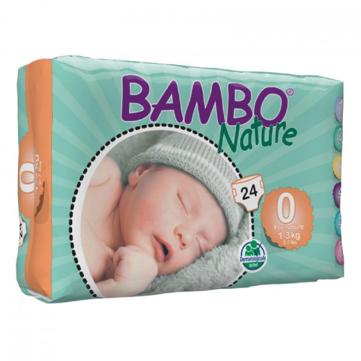 Bambo Nature diapers 0 (1-3 kg, 24 pieces)