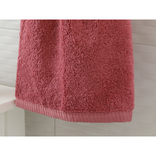 English Home Leafy Bamboo Face Towel, Rose Color, 50*90 Cm