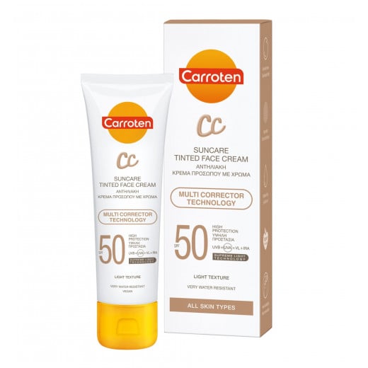 Carroten CC Suncare Tinted Face Cream, 50ml, SPF50