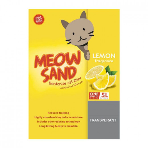 Meow Sand Bentonite Cat Litter Lemon, 5L