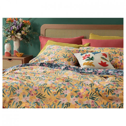 English Home Vivacity Bloom Cotton Super King Duvet Cover Set, Size 220*260 Cm, 3 Pieces