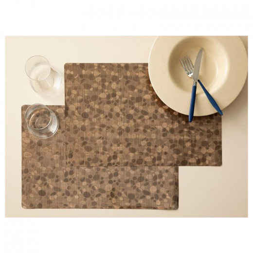 English Home Stone Puff Placemat, 30x45 cm, 2 Pieces