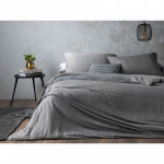 English Home Aurora Silky Touch Super King Plus  Size Duvet Cover Set, Grey Color, Size 240*260 Cm, 4 Pieces