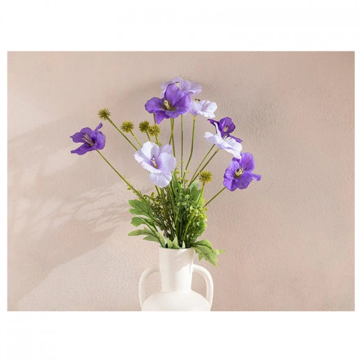 English Home Narcissus Plastic Single Branch Artificial Flower, Purple Color, 60 Cm