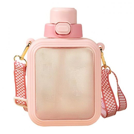 Water Bottle, Square 750 ML Pink