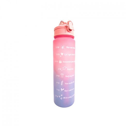 Water Bottle, Pink & Blue 750 Ml