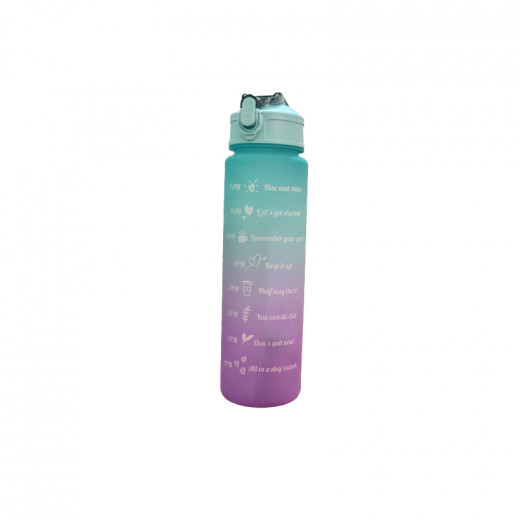 Water Bottle, Purple & Green 750 Ml