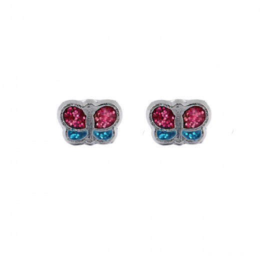 Studex Studex Tiny Tips Glitter Butterfly Stud Earrings