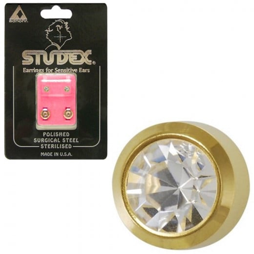 Studex Mini Bezel Gold Crystal