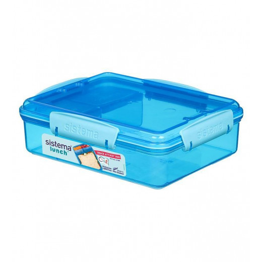 Sistema Lunch Snack Attack Duo, 975 ml, Assorted Colours - Blue