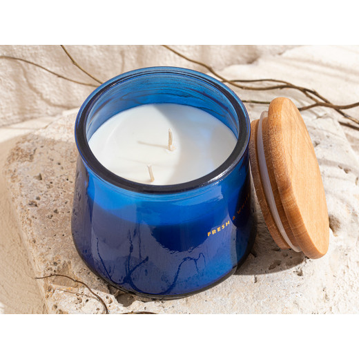 English Home Fresh & White Scented Candle 270 G Dark Blue