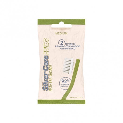 Silver care For Life Refills, 2 Medium Heads
