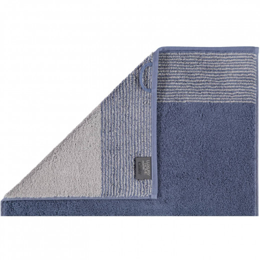 Cawo Two-Tone Guest Towel, Blue Color, 30*50 Cm