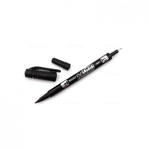 قلم ماركر بايلوت مزدوج أسود