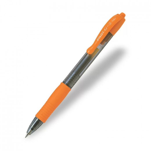 قلم حبر رولربال جل قابل للسحب 0.7 ملم برتقالي من بايلوت