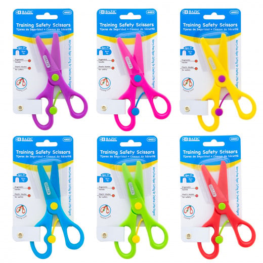 Bazic Kids Training Safety Scissors, Assorted Color, 1 Piece