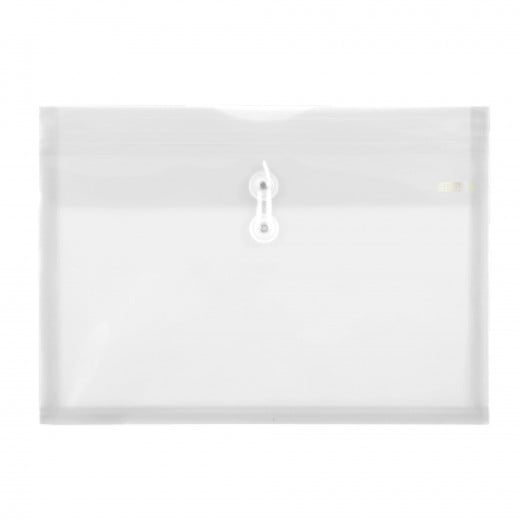 Bazic Document Holder, Letter Size String Envelope w/ PDQ, Transparent