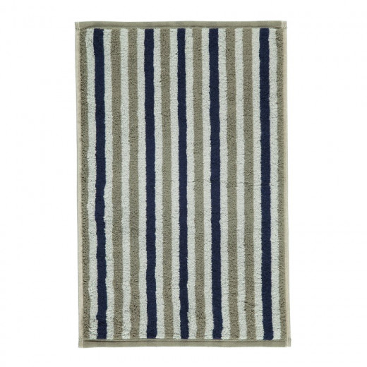 Cawo Tape Guest Towel ,Taupe & Navy, 30x50 Cm