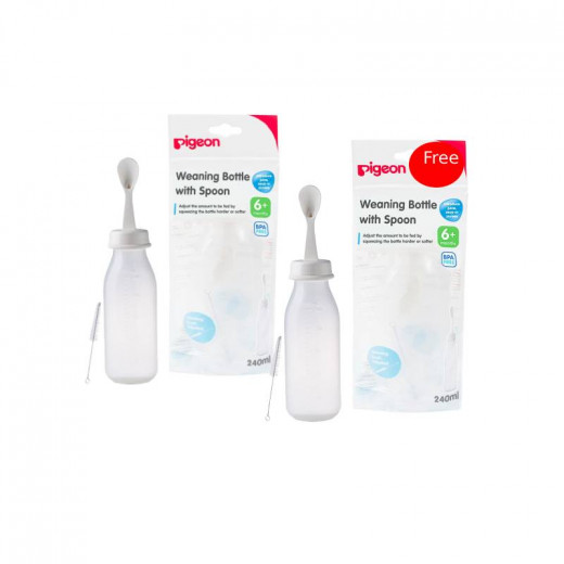 Pigeon Weaning Bottle with Spoon - 240 m l+  Weaning Bottle with Spoon - 240 ml