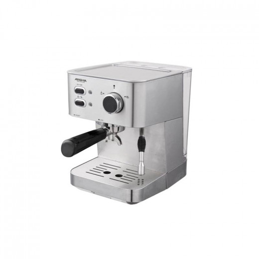 Arshia Espresso Coffee Maker , 15 Bar Italian Pump Pressure , Quick Heat Up , 1.5L Removable Water Tank , Stainless Steel Filter for 1 and 2 Cups