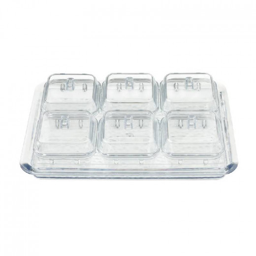 English Home Axel Acrylic Breakfast Container, Transparent, 35 Cm