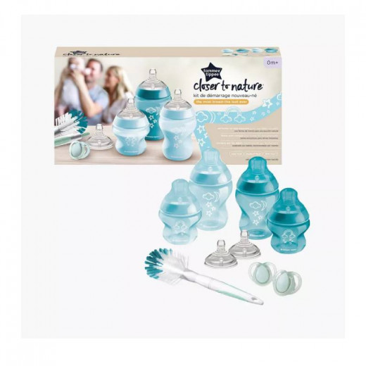 Tommee Tippee  Anti-Colic Newborn Baby Bottle Starter Kit,SlowFlow Blue