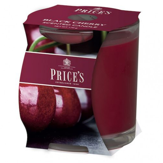 Price's Black Cherry Candle in Glass