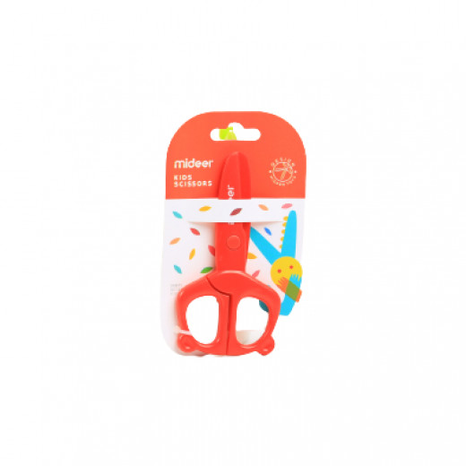 Red & Blue) Mideer Round Head Kids Safety Scissors For Children