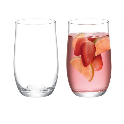 MadameCoco Lucinda Crystal Beverage Glass Set, 380Ml, 6-Piece