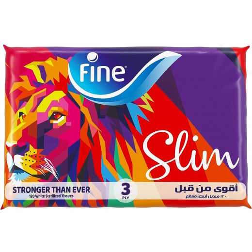 Fine Fluffy Slim Facial Tissue 120 Sheets, 3 Layers