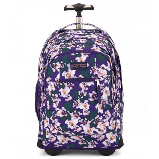 JanSport Driver Backpack Petals, 8 Rolling, Purple & Green Color