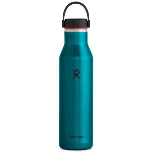 Hydro Flask 21 Oz Standard Mouth Flex Cap and Boot Bottle, Turqoise Color