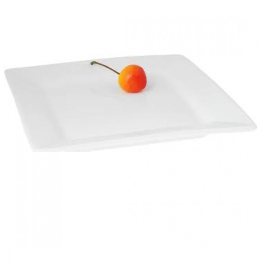 Wilmax Stella  Square Dessert Plate - White 18.5cm