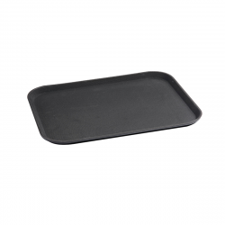 Vague Non Slip Plastic Slip Tray Rectangular Black 35 centimeters x 45 centimeters