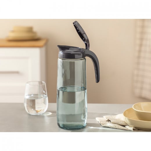 English Home Plain Glass Water Bottle Anthracite1500 ml