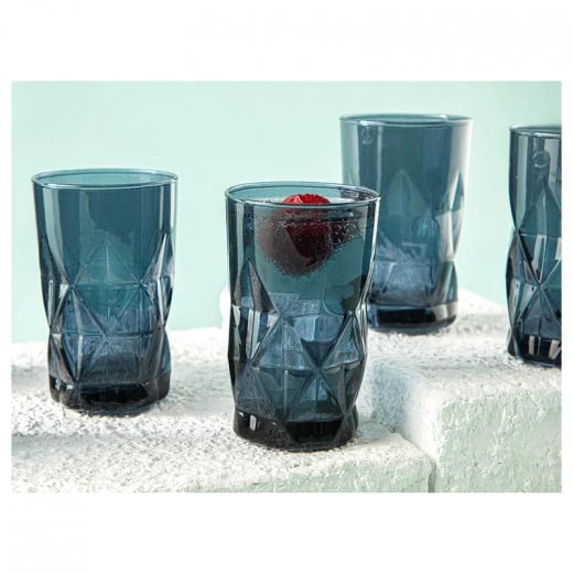 English Home Sofia Water Glasses, Navy Blue, 110 Ml, 6 Pieces