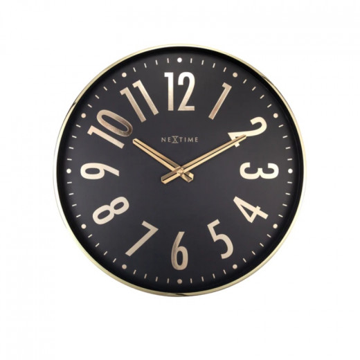 Nextime wall clock alchemy black 40cm
