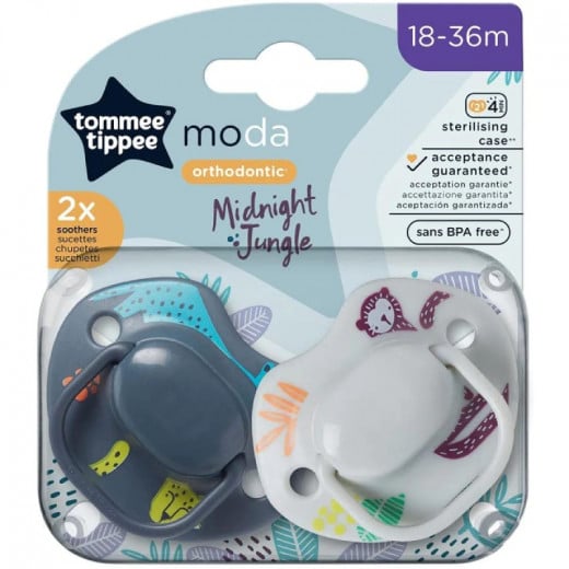 Tommee Tippee Moda Soothers Grey 2 Pcs