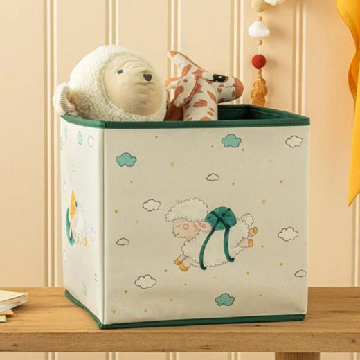 English Home Kuzu Cotton Polyester Toy Basket  Beige30*30*30 cm