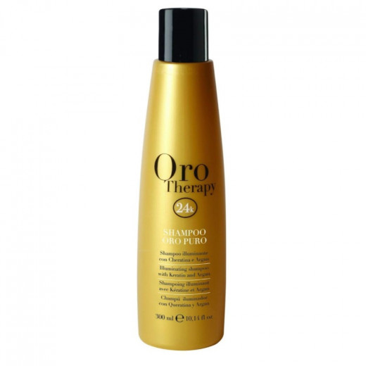 Fanola Oro Therapy Gold Illuminating Shampoo for All Hair Types, 300 Ml