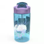 زجاجة مياه بلاستيكية مجمدة أرجوانية مع غطاء من القش 16 أونصة من زاك
