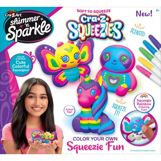 CRA-Z-ART Shimmer N Sparkle Color Your Own Squeezie Fun