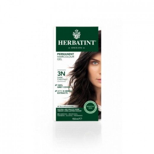 Herbatint Permanent Hair Dye  3N Dark Chestnut  - 150ml